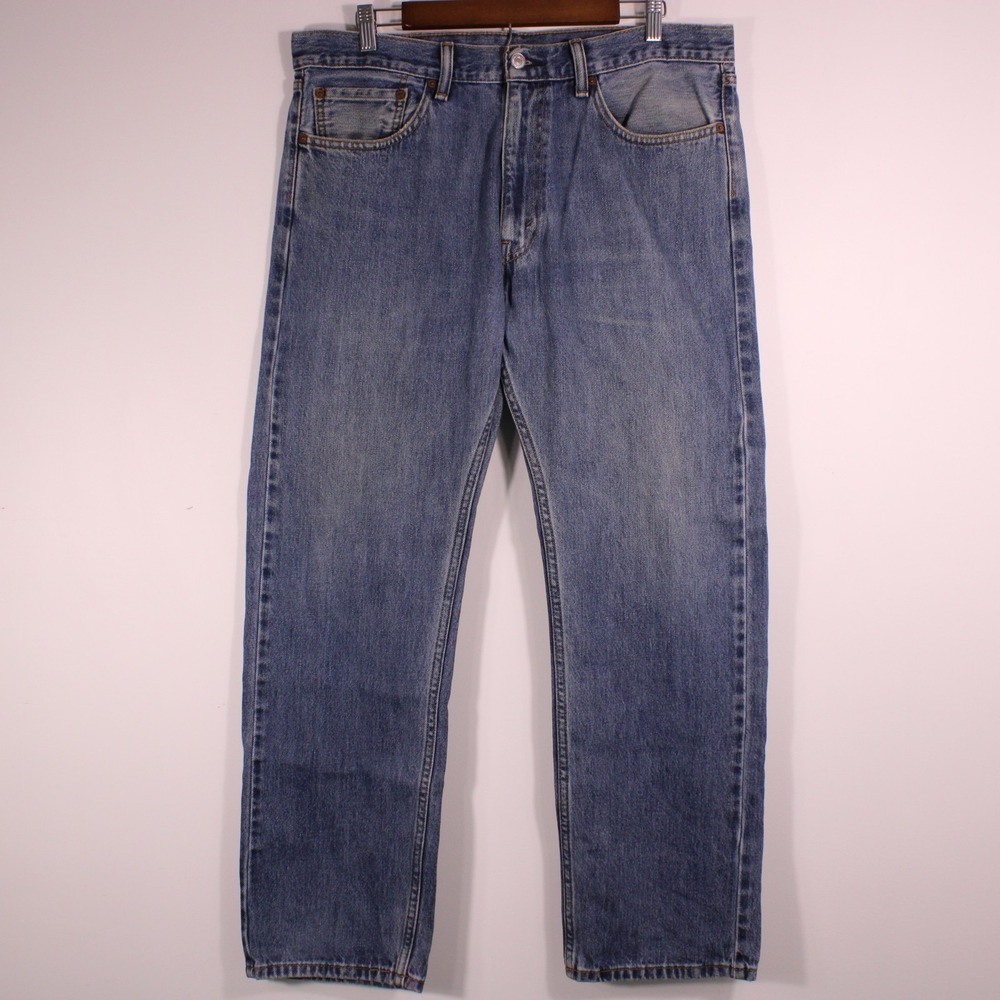 Vintage Levis 505 Jeans Mens 36x30 Blue Medium Wash Red Tab‎ 36x29.5 Y2K 2000s